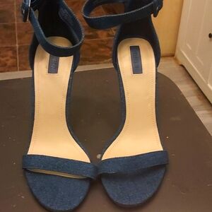 Denim pumps. JustFab, 8.5, blue